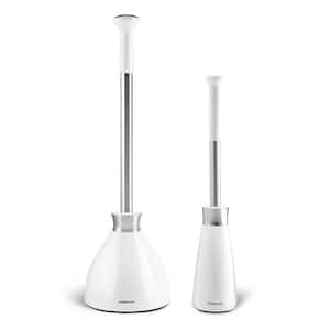 simplehuman Plunger and Caddy - Black - ULINE - S-24668BL