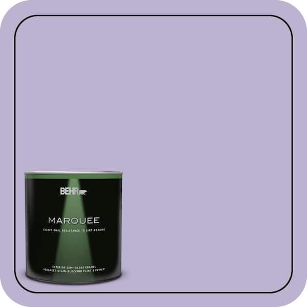 BEHR MARQUEE 1 qt. #M560-3 Grape Hyacinth Semi-Gloss Enamel Exterior Paint & Primer