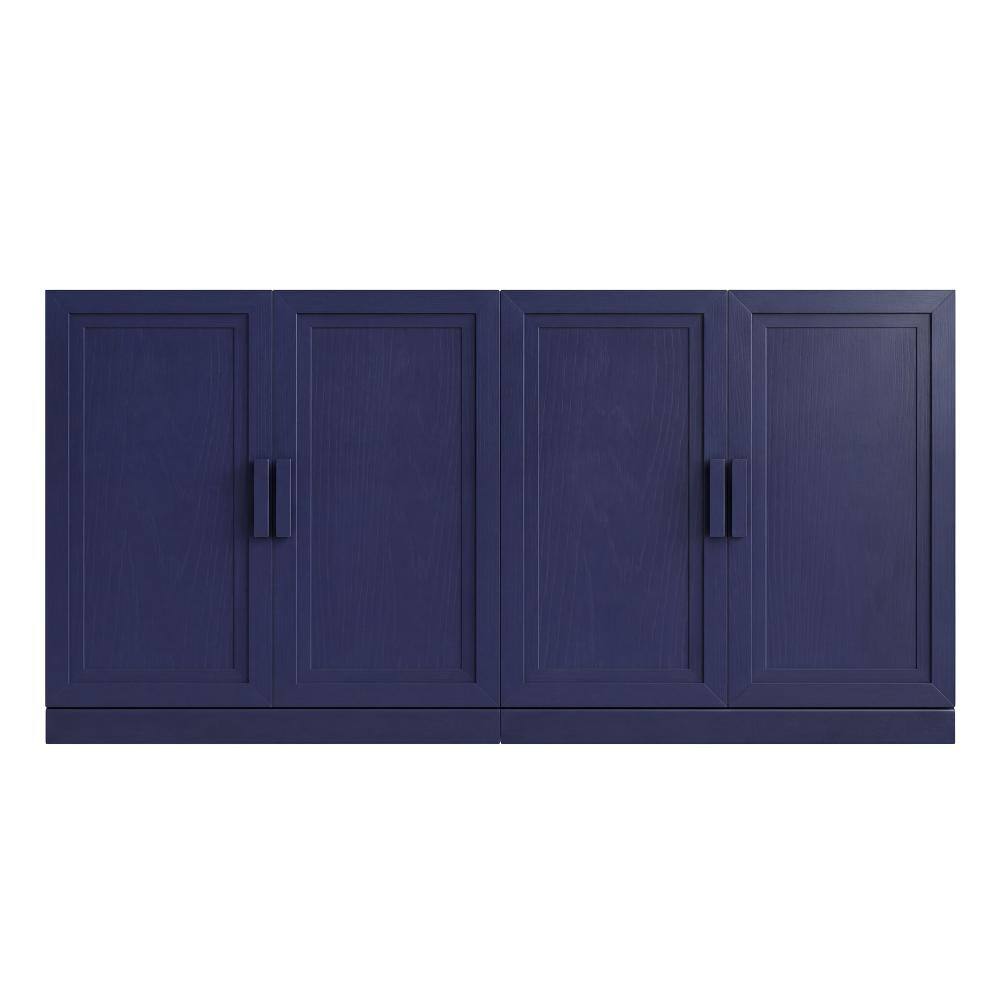 Solid Wood Blue 31 in. H Storage Cabinet with Adjustable Shelves price history on PriceWatchPro