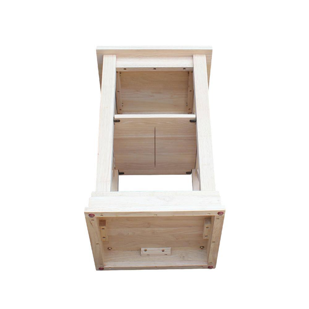 White Rubberwood Classic Accent Table with Shelves
