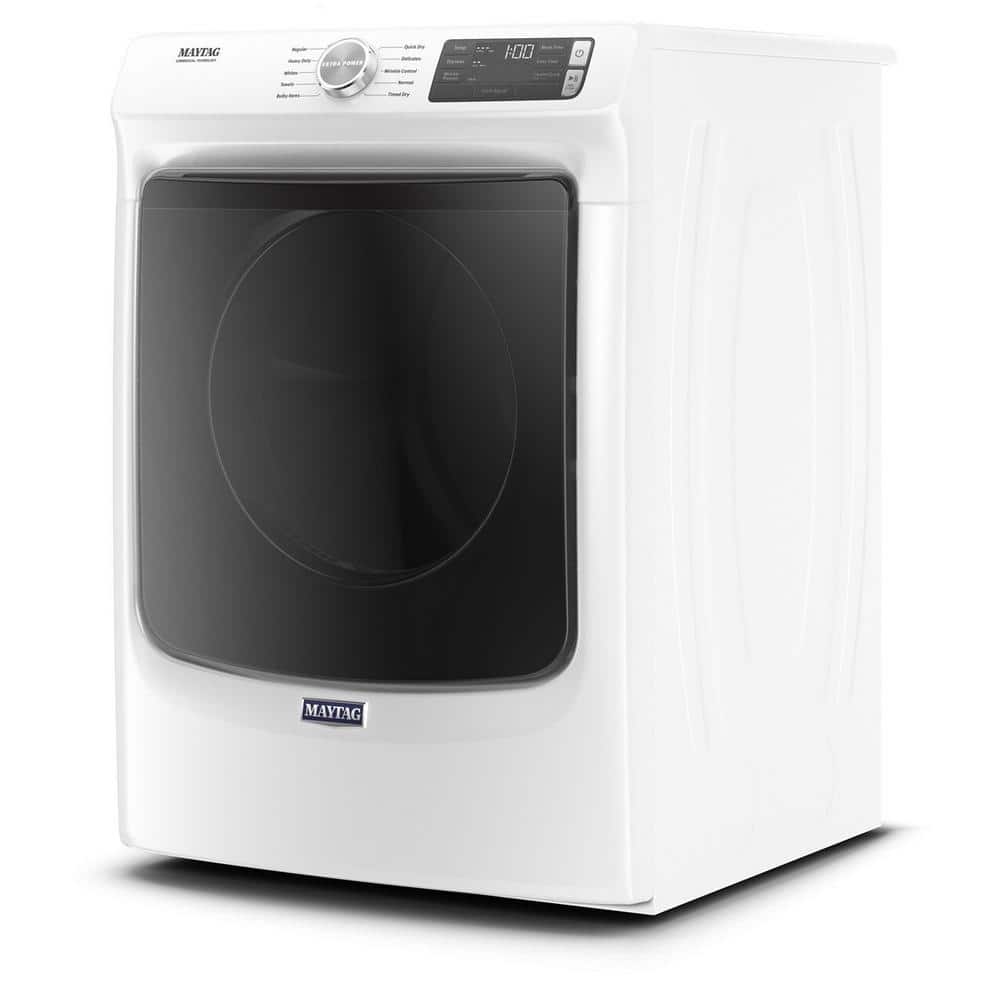 Maytag 7.3 Cu. Ft. White Front Load Electric Dryer with Moisture Sensing