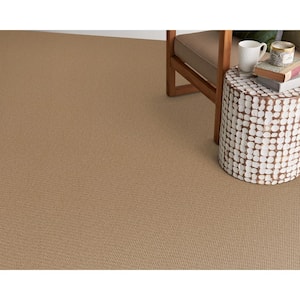 Terrain - Sand - Beige 13.2 ft. 34 oz. Wool Loop Installed Carpet