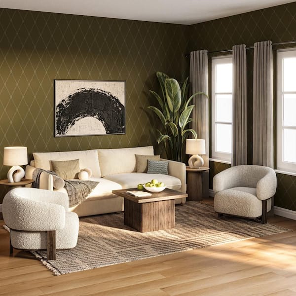 Carmeon Hamilton x Rugs Arlo Bohemian Striped Hand Woven 5 ft. x 8 ft. Natural Indoor Area Rug