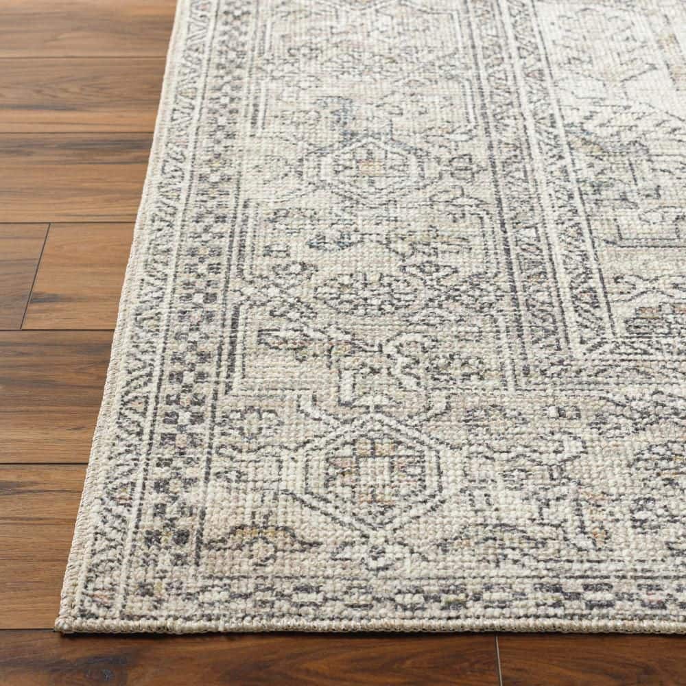 Elysian Gray Medium Pile Rectangular Rug, 3'11" x 5'7"