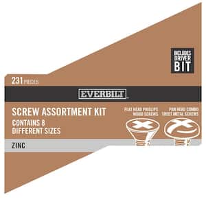 231-Piece per Pack Screw Assortment Kit