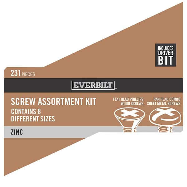 Everbilt 231-Piece per Pack Screw Assortment Kit