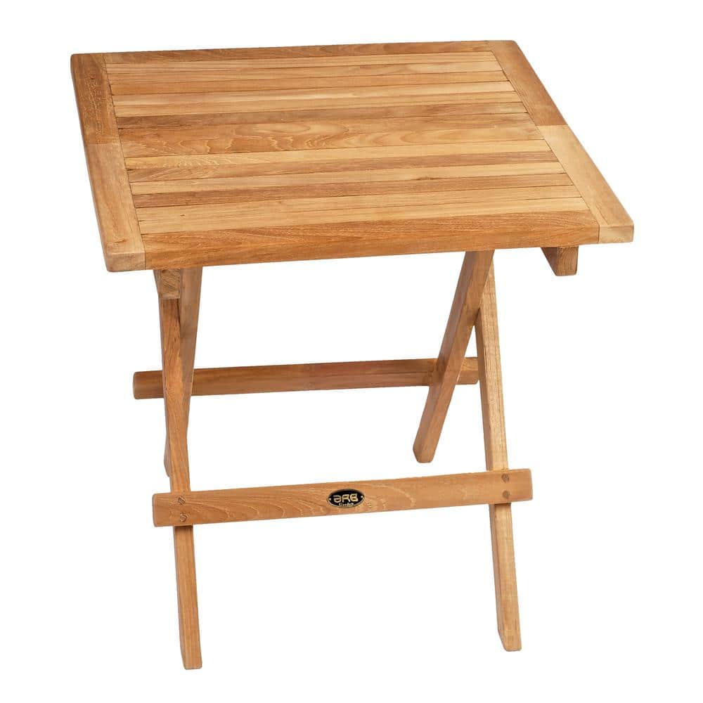 Outdoor 20" Square Teak Folding Side Table