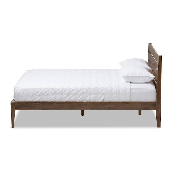 Baxton Studio Elmdon Medium Brown Wood Queen Platform Bed 28862