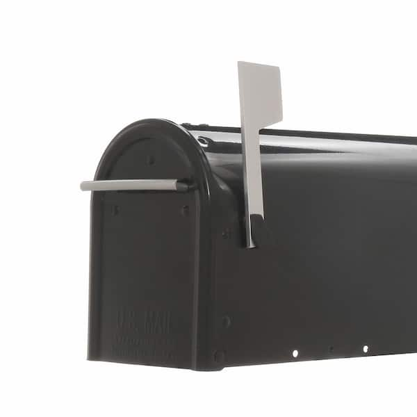 Architectural Mailboxes Franklin Black, Medium, Steel, Post Mount