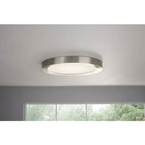 1005758025 HB CALLOWAY 15 inch EDGELIT 5CCT LED Flush Mount in Brushed Nickel Finish