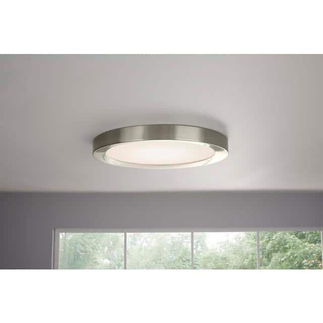 Calloway 15 in. Brushed Nickel Selectable LED Flush Mount price history on PriceWatchPro
