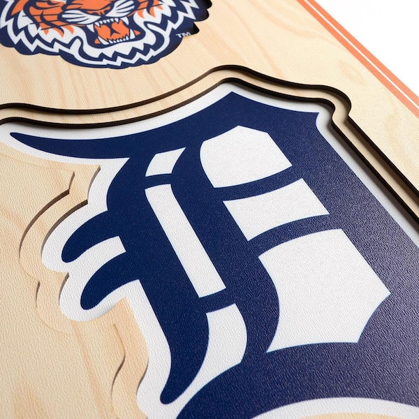 MLB Detroit Tigers Wooden 8 in. x 32 in. 3D Stadium Banner-Comerica Park
