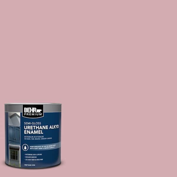 BEHR PREMIUM 1 qt. #S130-3 Ballet Rose Semi-Gloss Enamel Urethane Alkyd Interior/Exterior Paint