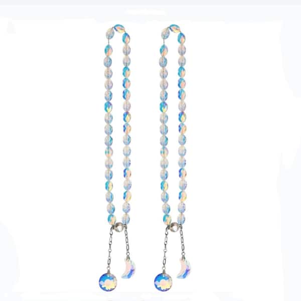 Elegant Magnetic Crystal Sun Moon Curtain Tiebacks - 2 Pack
