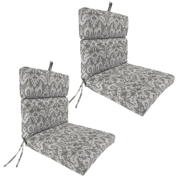 Jordan Manufacturing 44 in. L x 22 in. W x 4 in. T Rectangular Outdoor Dining Chair Cushion in Jeness Pewter (2-Pack)