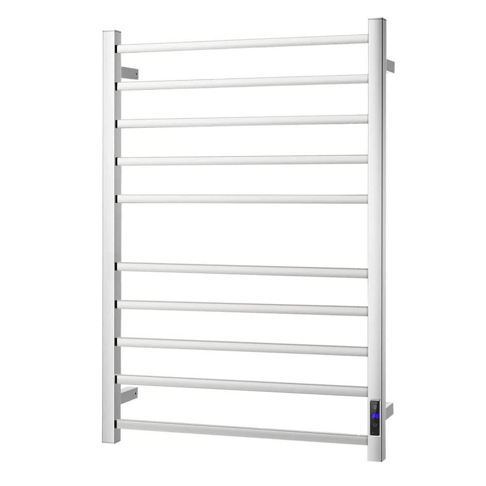 White Sintered Stone Heated Towel Rack Electric Towel Warmer & Drying Rack  with Timer