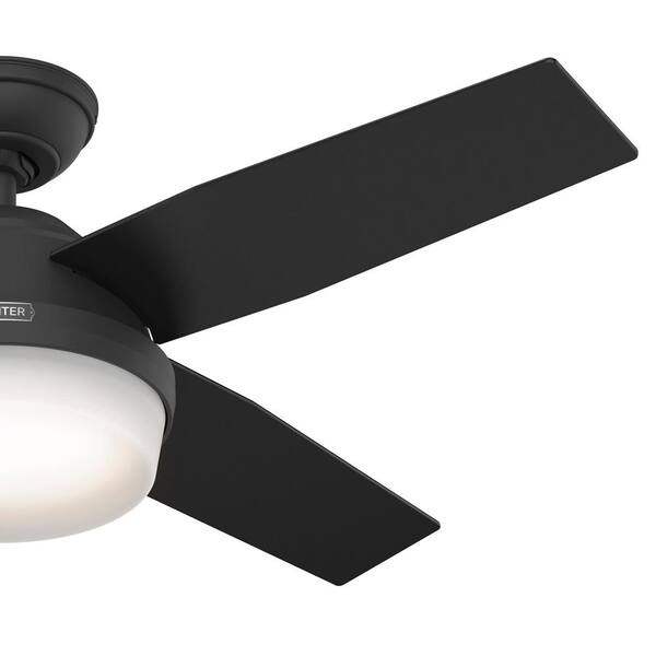 Hunter Dempsey 44 in. Indoor Matte Black Ceiling Fan with