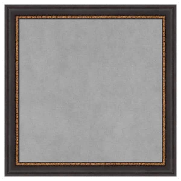 Amanti Art Ashton Black 19 in. x 19 in. Framed Magnetic Board