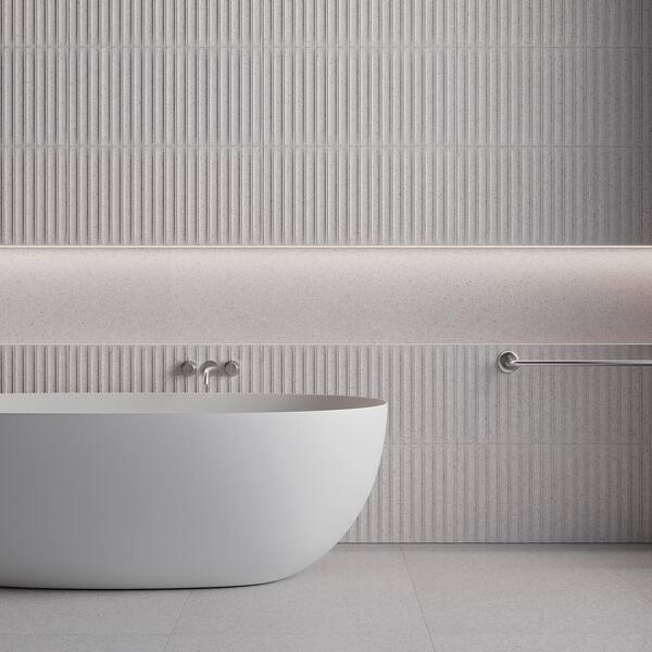 Spanish Pureform Terrazzo 12 in. x 24 in. x 9mm Porcelain Floor and Wall Tile Pallet - Deco Gray (25 PCS, 53.8 sq. ft.)