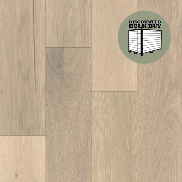 ASPEN FLOORING Steward White Oak 1/2 in. T x 7.5 in. W Tongue and Groove Wire Brushed Engineered Hardwood Flooring (1368 sqft/pallet)