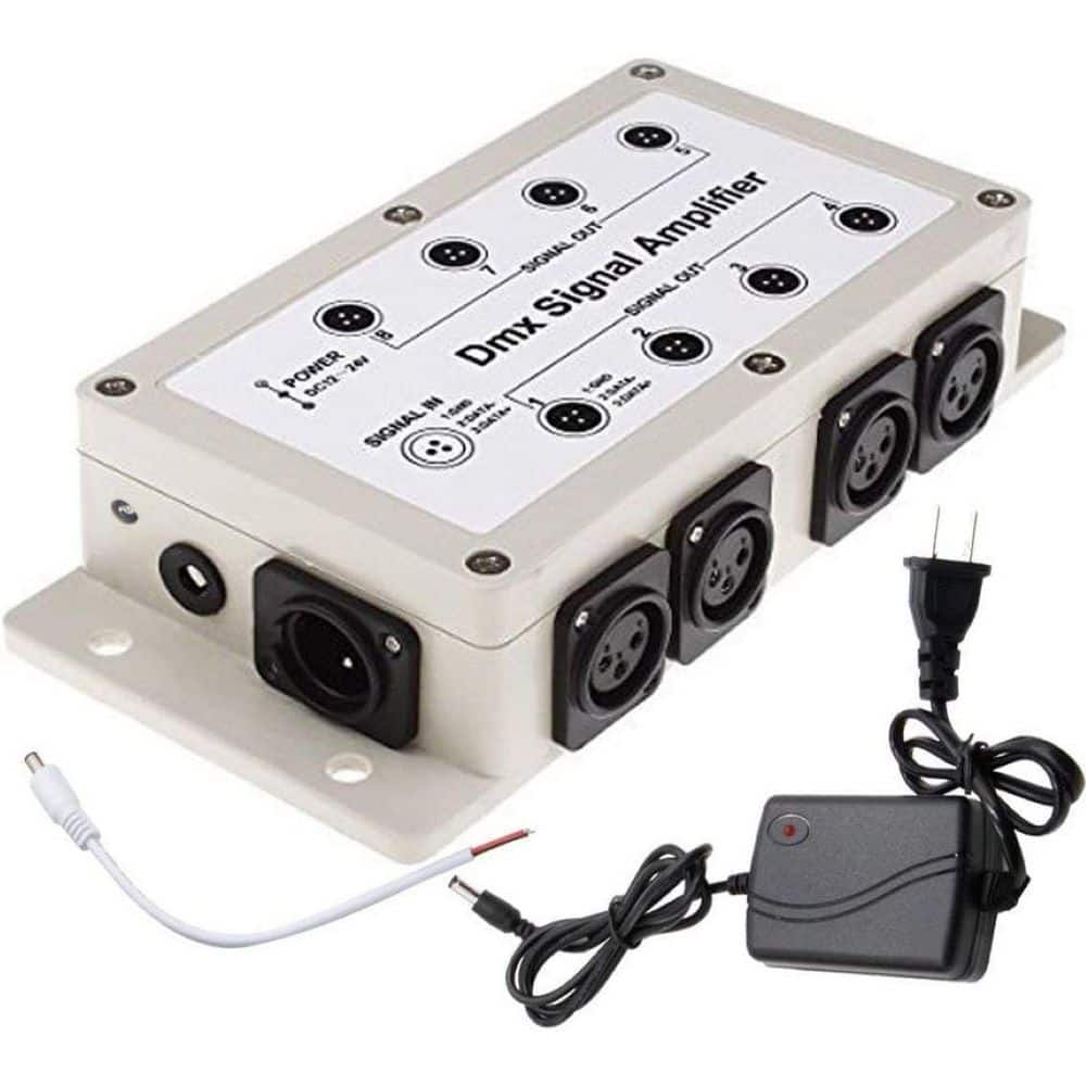 3-Pin RioRand DMX512 LED and Signal Splitter Amplifier Distributor 1 Way with Signal Indicator, 8-Channel price history on PriceWatchPro