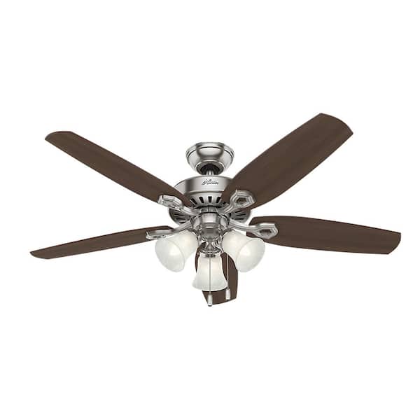 Hunter Builder Plus 52 in. Indoor 3-Light Brushed Nickel Ceiling 