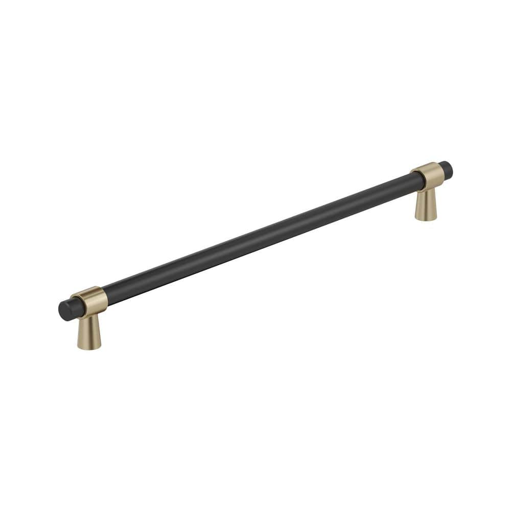 Mergence 18 in. (457mm) Center-to-Center Matte Black/Golden Champagne Modern Appliance Pull price history on PriceWatchPro