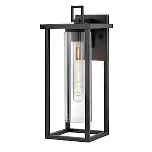 Mateo 1-Light Black Outdoor Hardwired Wall Lantern Sconce