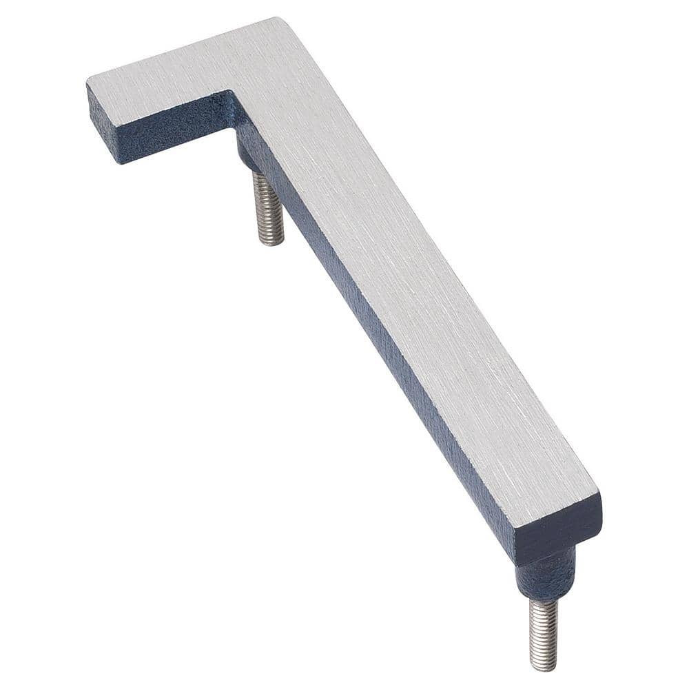10 in. Satin Nickel/Navy 2-Tone Aluminum Floating or Flat Modern House Numbers 0-9 - 1 product image for price tracking