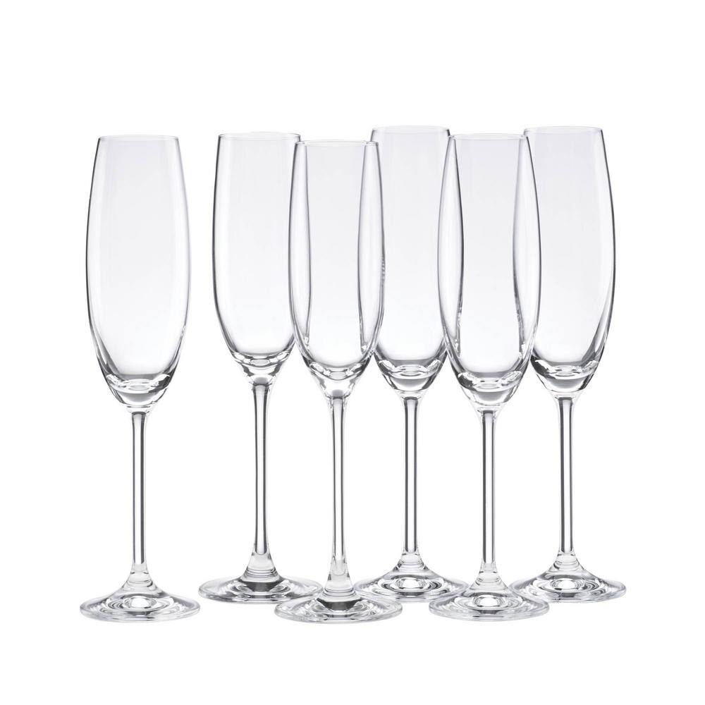 Tuscany Classics Clear Crystal Champagne Flute Set