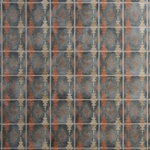 Paula Purroy Catalan Aztec Blue 5.11 in. x 5.11 in. Matte Ceramic Wall Tile (6.02 sq. ft./Case)