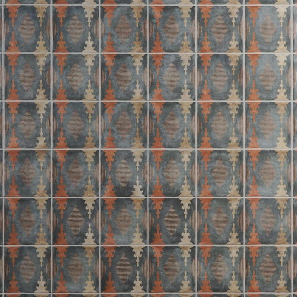 Ivy Hill Tile Paula Purroy Catalan Aztec Blue 5.11 in. x 5.11 in. Matte Ceramic Wall Tile (6.02 sq. ft./Case)