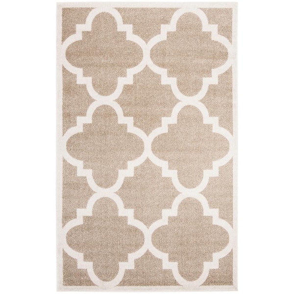 SAFAVIEH Amherst Wheat/Beige 4 ft. x 6 ft. Border Trellis Area Rug