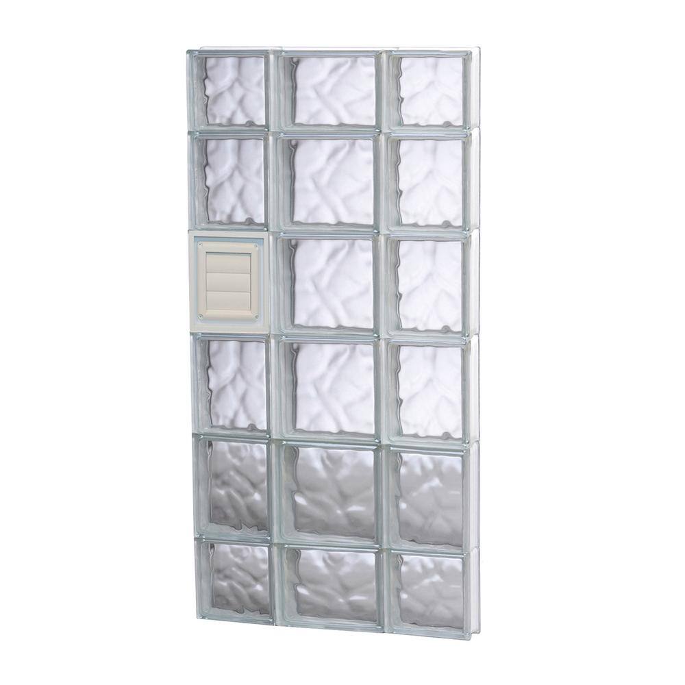 19.25 in. x 42.5 in. x 3.125 in. Frameless Wave Pattern Glass Block Window with Dryer Vent price history on PriceWatchPro