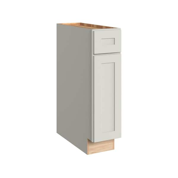 Thornton 9 in. W x 24 in. D x 34.5 in. H Assembled Plywood Base Kitchen Cabinet in Moonshine with Drawer