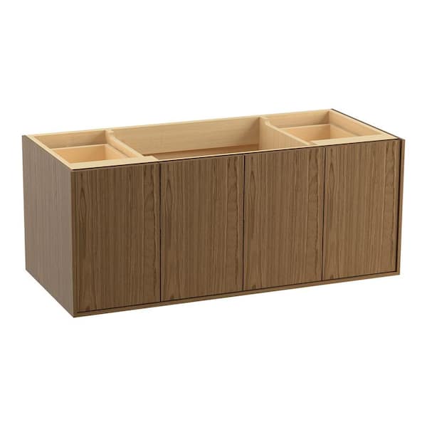 Jute 48 in. Bath Vanity Cabinet Only in Walnut Flax