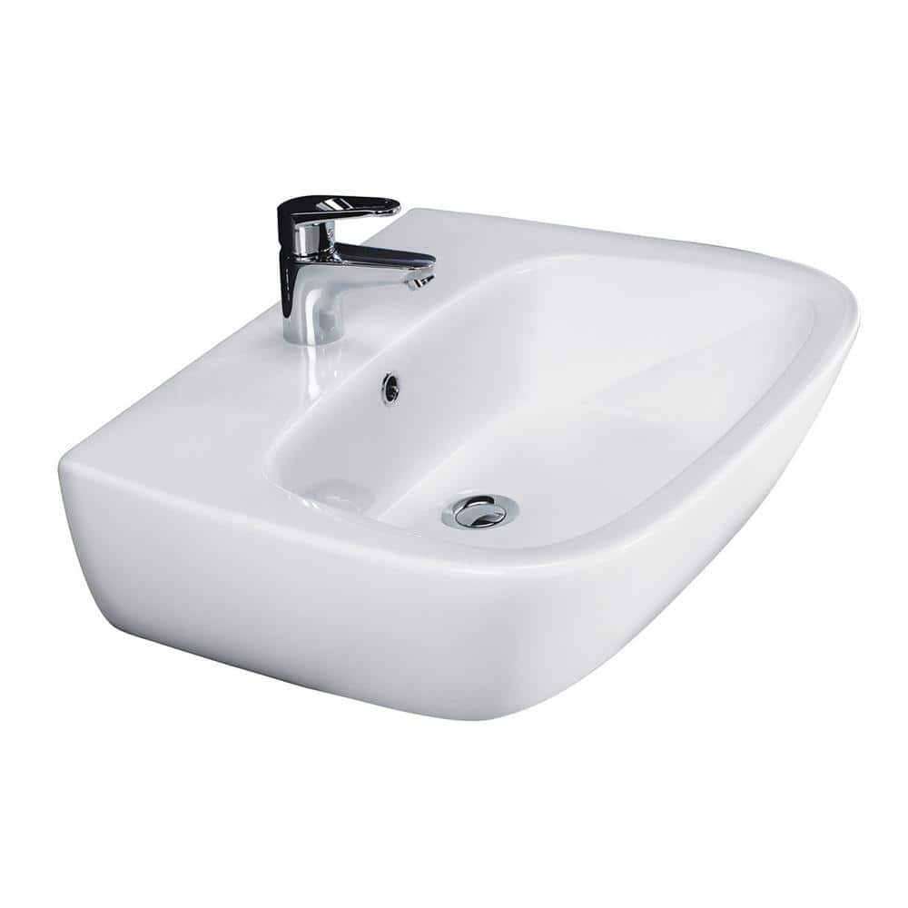 Elena 500 Wall-Hung Bathroom Sink in White -  Barclay Products, 4-921WH