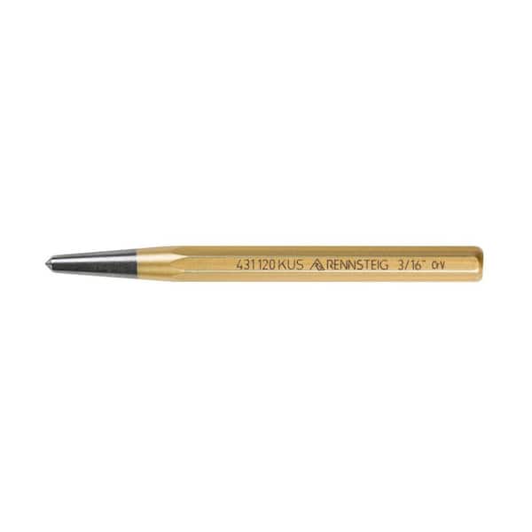 Rennsteig 9R 430 100 Kus Center Punch – 7/64” X 4”, Octagonal Chrome Vanadium Steel, DIN 7255, Hardened 54-58 HRC (Made By KNIPEX Group)