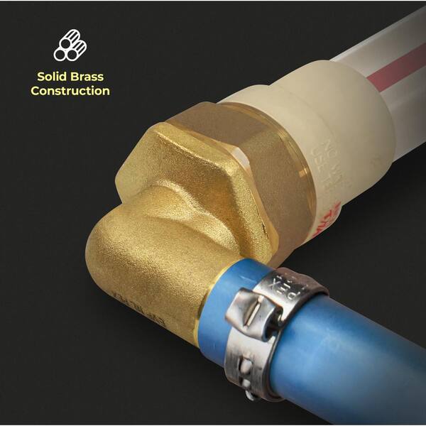 25 Raccordi Dritti In Ottone Per Tubi PEX Da 1/2 Pollice &ndash; Senza Piombo, Certificati NSF