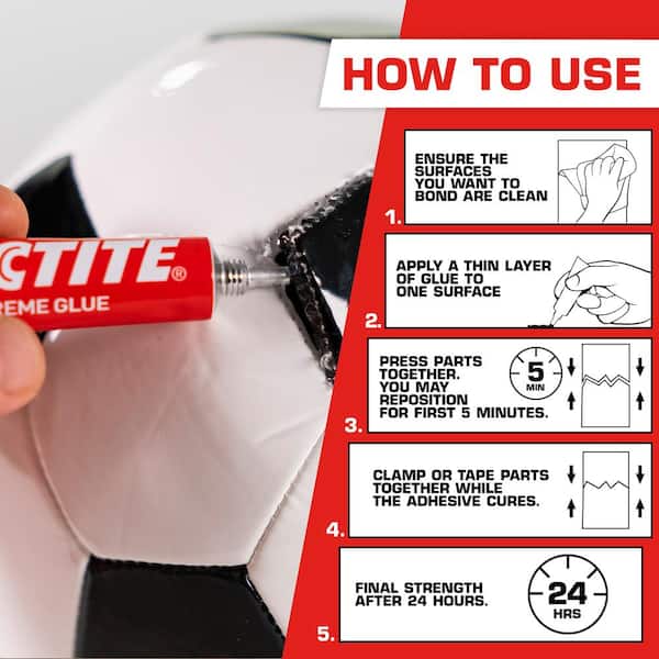 Extreme Glue 0.7 oz. No Drip Gel Adhesive Clear Tube (6 pack)