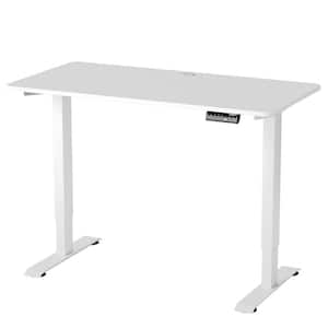 48 in. Maple Steel Electric Adjustable Standing Desk Stand Up Workstation with Control
