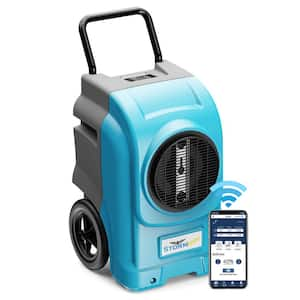 270 pt. 3,000 sq. ft. Bucketless Commercial Dehumidifier in. Blue with Wi-Fi Enabled