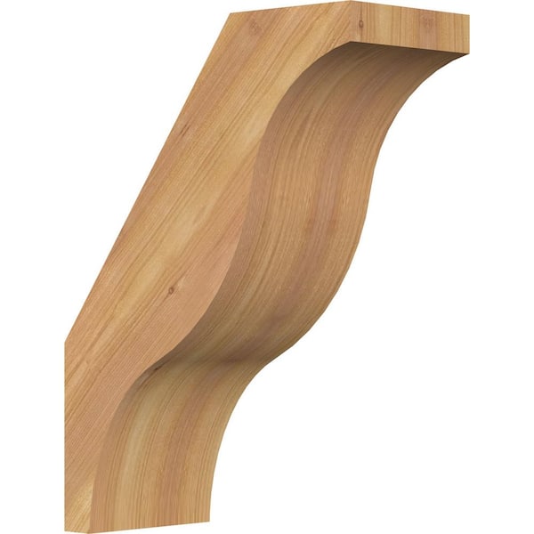 Ekena Millwork 5 1/2"W x 12"D x 16"H Funston Smooth Knee Brace, Western Red Cedar
