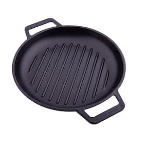 Cast Iron 10 in. Grill Skillet with Double Loop Handles