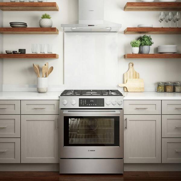 Bosch Benchmark Series 30 in. 4.6 cu. ft. Slide In Dual Fuel Range