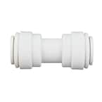 3/8 in. O.D. x 3/8 in. O.D. NPTF Polypropylene Push-to-Connect Coupling Fitting