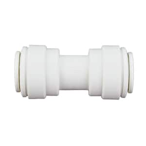 3/8 in. O.D. x 3/8 in. O.D. NPTF Polypropylene Push-to-Connect Coupling Fitting
