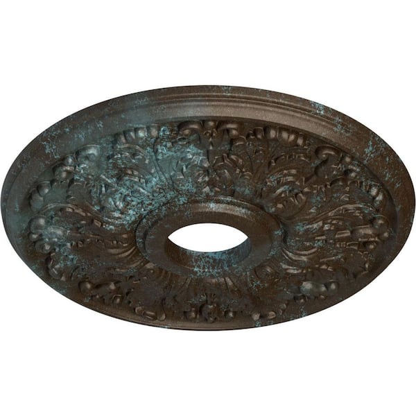 Ekena Millwork 1-1/8" x 16-1/2" x 16-1/2" Polyurethane  Apollo Ceiling Medallion, Hand-Painted Bronze Blue Patina CM16APBBS - The  Home Depot