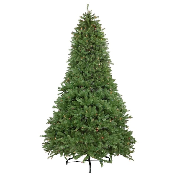 9 ft. Pre-Lit Rockwood Pine Artificial Christmas Tree Multi Lights