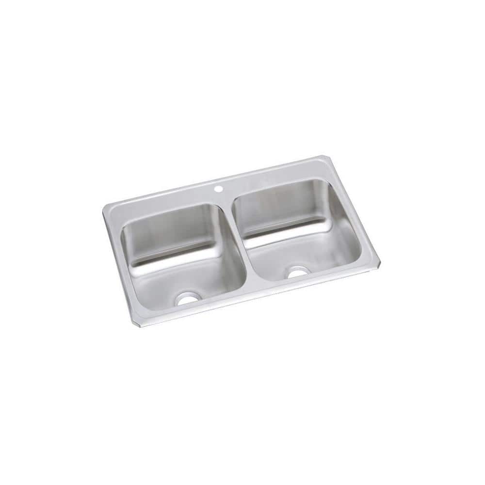 Elkay 47" Stainless Steel Double Basin Drop-in Kitchen Sink